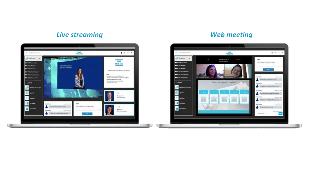 live streaming e web meeting Digivents