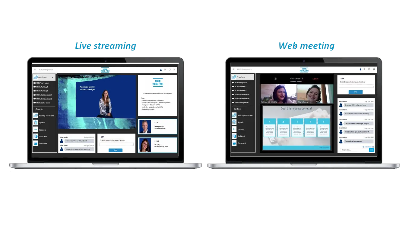 live streaming e web meeting Digivents