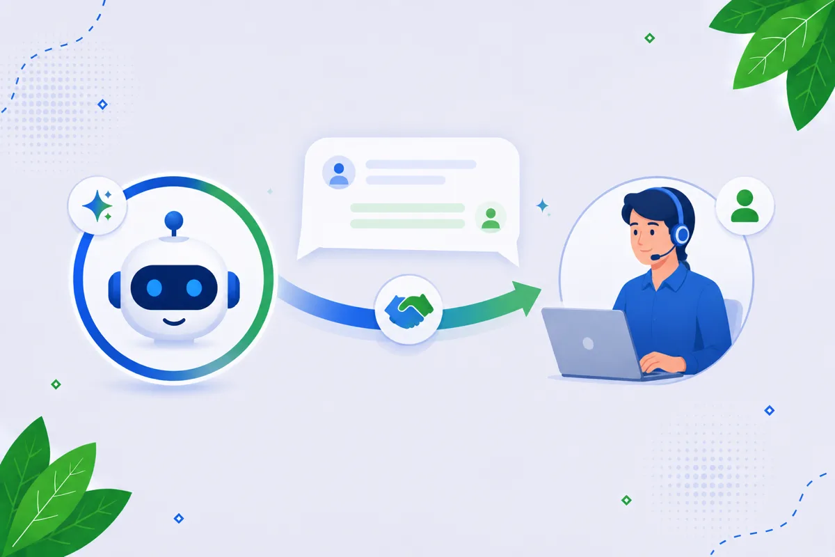 Passaggio dall'assistente AI a un operatore umano con lo storico della conversazione