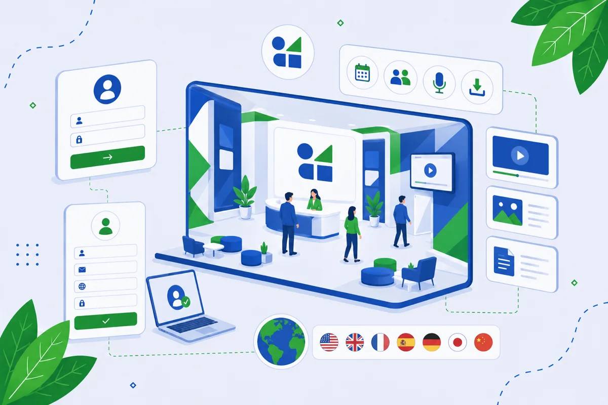 Room virtuale brandizzata per l'evento