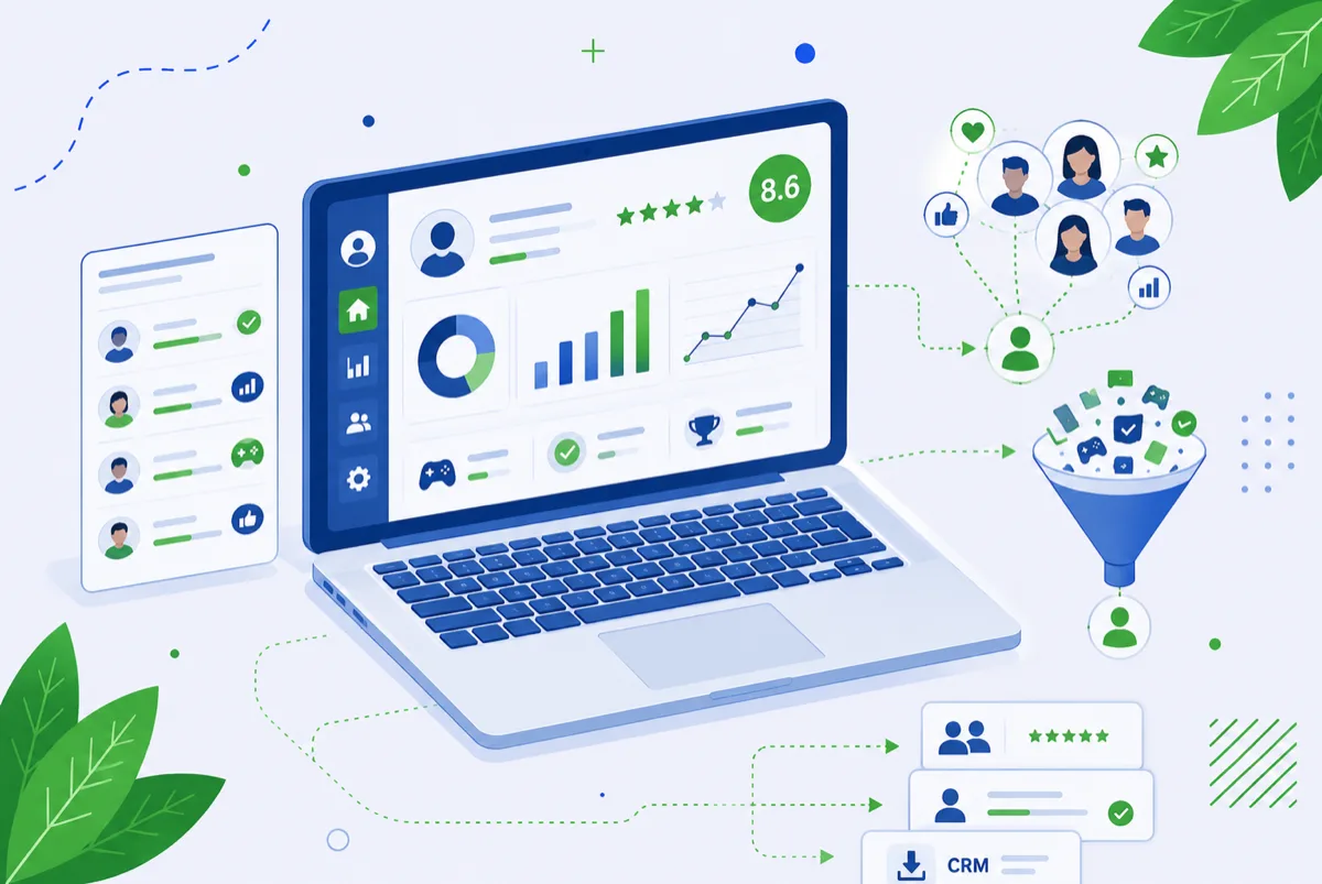 Dashboard di engagement e dati per il follow-up